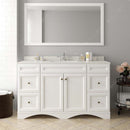 Modern Fittings Talisa 60" Single Bath Vanity with Dazzle White Quartz Top and Round Sink