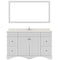 Modern Fittings Talisa 60" Single Bath Vanity with Dazzle White Quartz Top and Round Sink Nickel Faucet