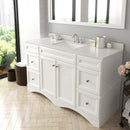 Modern Fittings Talisa 60" Single Bath Vanity with Dazzle White Quartz Top and Square Sink