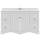 Modern Fittings Talisa 60" Single Bath Vanity with Dazzle White Quartz Top and Square Sink