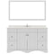 Modern Fittings Talisa 60" Single Bath Vanity with Dazzle White Quartz Top and Square Sink Nickel Faucet