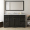 Modern Fittings Talisa 60" Single Bath Vanity with White Marble Top and Round Sink Nickel Faucet