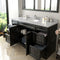 Modern Fittings Talisa 60" Single Bath Vanity with White Marble Top and Round Sink