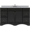 Modern Fittings Talisa 60" Single Bath Vanity with White Marble Top and Round Sink