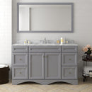 Modern Fittings Talisa 60" Single Bath Vanity with White Marble Top and Round Sink