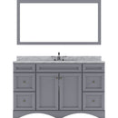 Modern Fittings Talisa 60" Single Bath Vanity with White Marble Top and Round Sink