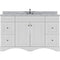 Modern Fittings Talisa 60" Single Bath Vanity with White Marble Top and Round Sink