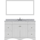 Modern Fittings Talisa 60" Single Bath Vanity with White Marble Top and Round Sink