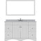 Modern Fittings Talisa 60" Single Bath Vanity with White Marble Top and Round Sink