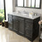 Modern Fittings Talisa 60" Single Bath Vanity with White Marble Top and Square Sink