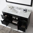 Modern Fittings Talisa 60" Single Bath Vanity with White Marble Top and Square Sink