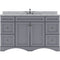 Modern Fittings Talisa 60" Single Bath Vanity with White Marble Top and Square Sink