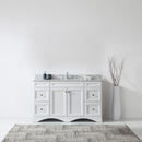 Modern Fittings Talisa 60" Single Bath Vanity with White Marble Top and Square Sink