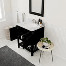 Modern Fittings Winterfell 30" Single Bath Vanity with White Marble Top and Round Sink