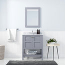 Modern Fittings Winterfell 30" Single Bath Vanity with White Marble Top and Round Sink