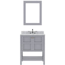 Modern Fittings Winterfell 30" Single Bath Vanity with White Marble Top and Round Sink