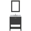 Modern Fittings Winterfell 30" Single Bath Vanity with White Marble Top and Square Sink