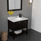 Modern Fittings Winterfell 36" Single Bath Vanity with Calacatta Quartz Top and Round Sink