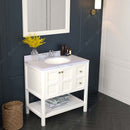 Modern Fittings Winterfell 36" Single Bath Vanity with Calacatta Quartz Top and Round Sink