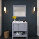 Modern Fittings Winterfell 36" Single Bath Vanity with Calacatta Quartz Top and Square Sink