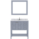 Modern Fittings Winterfell 36" Single Bath Vanity with Calacatta Quartz Top and Square Sink