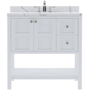 Modern Fittings Winterfell 36" Single Bath Vanity with Calacatta Quartz Top and Square Sink