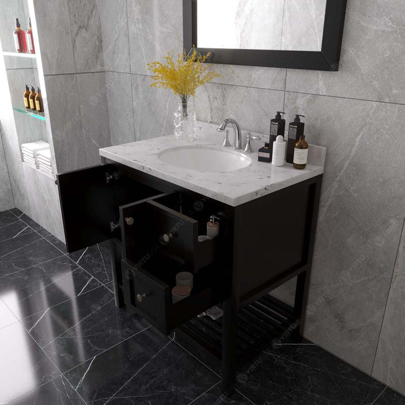 Modern Fittings Winterfell 36" Single Bath Vanity with Cultured Marble Quartz Top and Round Sink