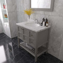 Modern Fittings Winterfell 36" Single Bath Vanity with Cultured Marble Quartz Top and Round Sink