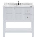 Modern Fittings Winterfell 36" Single Bath Vanity with Cultured Marble Quartz Top and Round Sink