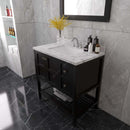 Modern Fittings Winterfell 36" Single Bath Vanity with Cultured Marble Quartz Top and Square Sink Nickel Faucet