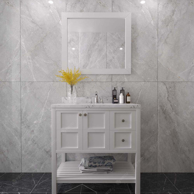 Modern Fittings Winterfell 36" Single Bath Vanity with Cultured Marble Quartz Top and Square Sink