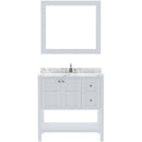 Modern Fittings Winterfell 36" Single Bath Vanity with Cultured Marble Quartz Top and Square Sink Nickel Faucet