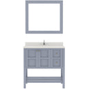 Modern Fittings Winterfell 36" Single Bath Vanity with Dazzle Quartz Top and Round Sink