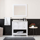 Modern Fittings Winterfell 36" Single Bath Vanity with Dazzle Quartz Top and Round Sink