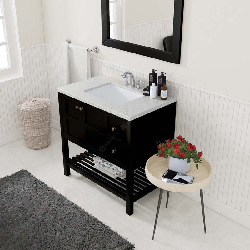 Modern Fittings Winterfell 36" Single Bath Vanity with Dazzle Quartz Top and Square Sink