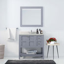 Modern Fittings Winterfell 36" Single Bath Vanity with Dazzle Quartz Top and Square Sink