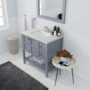 Modern Fittings Winterfell 36" Single Bath Vanity with Dazzle Quartz Top and Square Sink