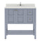 Modern Fittings Winterfell 36" Single Bath Vanity with Dazzle Quartz Top and Square Sink