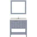 Modern Fittings Winterfell 36" Single Bath Vanity with Dazzle Quartz Top and Square Sink