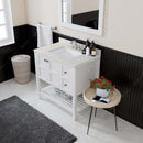 Modern Fittings Winterfell 36" Single Bath Vanity with Dazzle Quartz Top and Square Sink