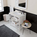 Modern Fittings Winterfell 36" Single Bath Vanity with Dazzle Quartz Top and Square Sink