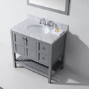 Modern Fittings Winterfell 36" Single Bath Vanity with Marble Top and Round Sink