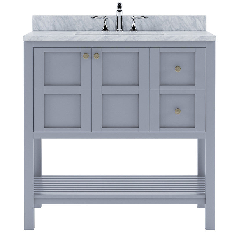 Modern Fittings Winterfell 36" Single Bath Vanity with Marble Top and Round Sink