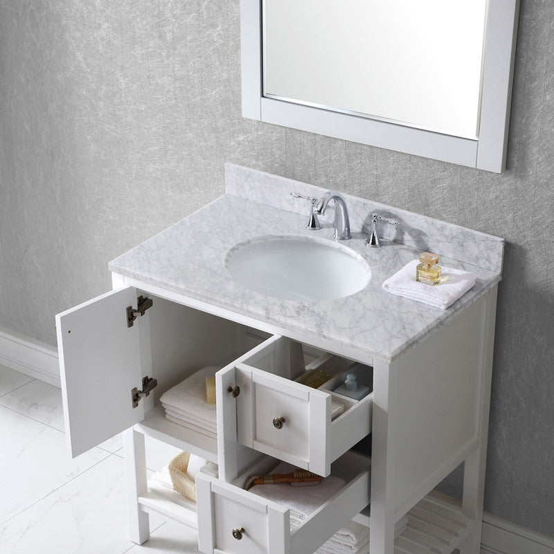 Modern Fittings Winterfell 36" Single Bath Vanity with Marble Top and Round Sink