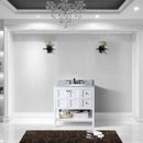 Modern Fittings Winterfell 36" Single Bath Vanity with Marble Top and Round Sink