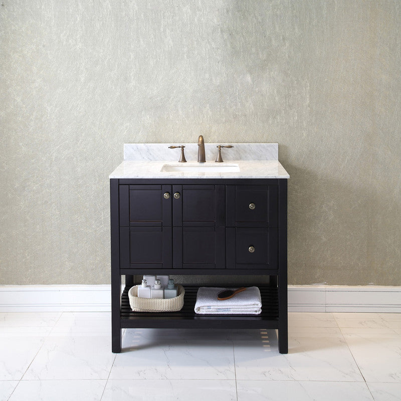 Modern Fittings Winterfell 36" Single Bath Vanity with Marble Top and Square Sink