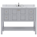 Modern Fittings Winterfell 48" Single Bath Vanity with Calacatta Quartz Top and Round Sink