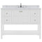 Modern Fittings Winterfell 48" Single Bath Vanity with Calacatta Quartz Top and Round Sink