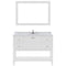 Modern Fittings Winterfell 48" Single Bath Vanity with Calacatta Quartz Top and Round Sink Nickel Faucet