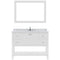 Modern Fittings Winterfell 48" Single Bath Vanity with Calacatta Quartz Top and Square Sink Nickel Faucet